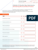 Skills Checklist Blood Admin