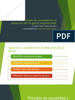 El Principio de Causalidad en La Determinación de Los Gastos Empresariales