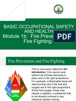 Basic OSH Module 1b Fire Prevention Fire Fighting