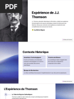 Experience de JJ Thomson