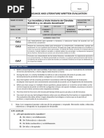 Prueba Lectura - La Increible y Triste Historia de Cándida Erendira y Su Abuela Desalmada A.B. - II° Medios