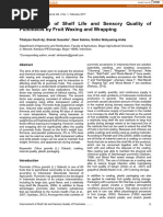 Improvement of Shelf Life and Sensory Quality of