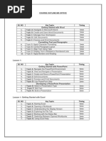 COURSE OUTLINE MS OFFICE & Powerpoint