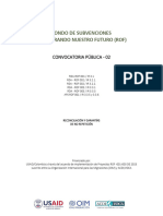 TDR Convocatoria Publica Fondo de Subvenciones ROF No. 02