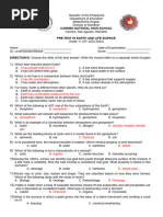 Pre-Test in Earth & Life Sci (2023-2024)