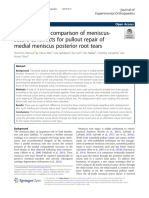 Biomechanical Comparison of Meniscus-Suture Constructs For Pullout Repair of Medial Meniscus Posterior Root Tears