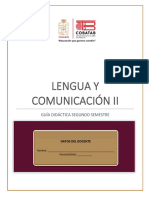 Segundo Semestre Guía Didáctica Del Docente Lengua y Comunicación