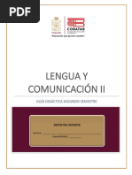 Segundo Semestre Guía Didáctica Del Docente Lengua y Comunicación