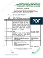 Sussunan Acara Lailatul Ijtima Ranting Nu Grandeng 9 Maret 2024