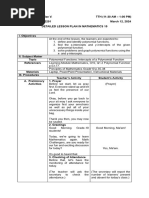 Ed 107 Detailed Lesson Plan in Mathematics 10