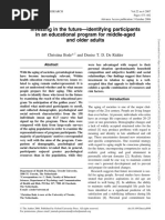 Investing in The Future Identifying Participants in An Educational Program For Middle-Aged and Older Adults