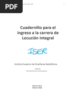 Cuadernillo Ingreso Locucion 2024 - ISER