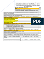 Lista de Verificación-054 para Limpieza Del Cedazo de La Succion de La Presa de Lodos