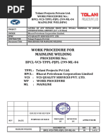 ML-04 Work Procedure For Mainline Welding