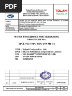 Ml-10 Work Procedure For Trenching