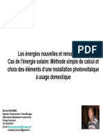 Methode Simple de Calcul Et Choix Des Elements D Une Installation Solaire