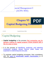 Chapter VI - Capital Budgeting