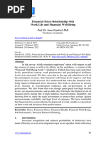 Financial Stress Relationship With Work Life and Financial Well-Being