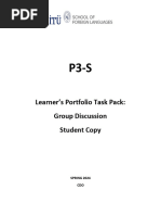 P3-S 2023-2024 Learner's Portfolio Task - Student