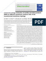 Interacton Energy Evaluation of Soluble Microbial Products On Different Membrane Surfaces