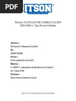 Practica #2 ENSAYO DE COMPACTACIÓN DINÁMICA. Tipo Proctor Estándar