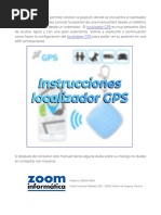 Manual Instrucciones Localizador GPS G0