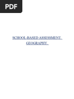 Geography Sba (Unit 1 Cape)