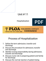 Unit 11. Hospitalization - by Ploa