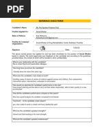 Reference Check For Ms. Ria Apriliani Pratama Putri