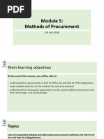 Module 5 - Methods of Procurement