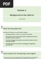 Module 2 Background To The Reforms - ZIPAM