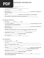 Hammurabi and Babylon Guided Notes Page