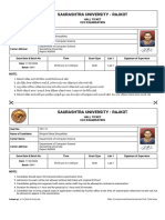 Hall Ticket - CCC-Saurashtra University, Rajkot