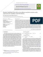 2011 Dynamic Modelling of The Effects of Ion Diffusion and Side Reactions On The Capacity Loss For Vanadium Redox Flow Battery