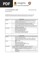 NCM 114 - Quiz 1 - Common Problems in Older Adults