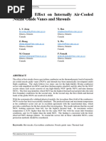 Hot-Streak Effect On Internally Air-Cooled Nozzle Guide Vanes and Shrouds