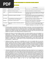 Teaching and Assessment of Literature Studies Handout - 2