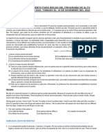 Examen de Conocimiento para Becas Del Programa de Alto Rendimiento 2023, Tomado El 18 de Diciembre Del 2022