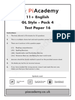 11+ Exam - English GL Sample Paper