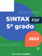 Cuadernillo 5to Grado. Sintaxis 2022