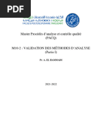 Validation D'une Méthode D'analyse-Partie I