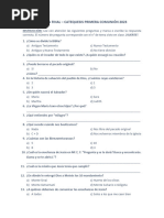 Examen Final Catequesis 2023