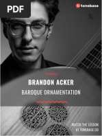 Brandon Acker - On Baroque Ornamentation - Tonebase Outline