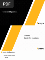 Lesson 2 Constraint Equations