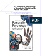 Personality Psychology Domains of Knowledge About Human Nature 7Th Edition Full Chapter