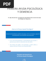 Primera Ayuda Psicológica y Demencia