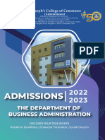 BBA Admissions Brochure 2022-23