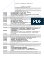 Exames Terapias e Procedimentos Especiais