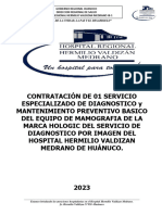 TDR de Mamografo HRHVM 2023