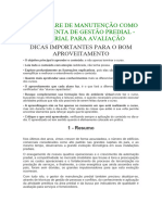 O SOFTWARE DE MANUTENÇÃO COMO FERRAMENTA DE GESTÃO PREDIAL Prime